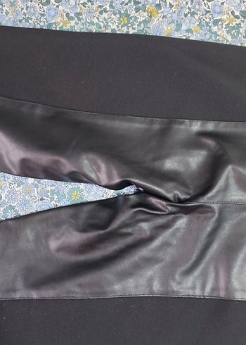 LTB jeans Siyah deri detaylı likralı bayan pantolon tayt - Görsel 9