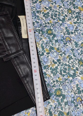 LTB jeans Siyah deri detaylı likralı bayan pantolon tayt - Görsel 6