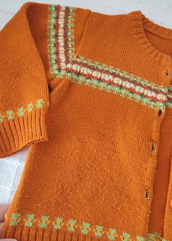 Kız Çocuk Renkli Nakışlı Triko Hırka - Görsel 3