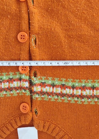 Kız Çocuk Renkli Nakışlı Triko Hırka - Görsel 8