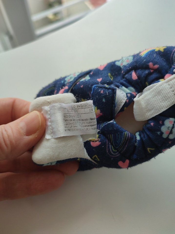 LCW bebek patik renkli bağcıksız cırtlı lastikli - Görsel 3