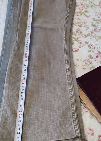 Düğmeli, Çok Renkli Kadın Kot Pantolonlar - Görsel 9