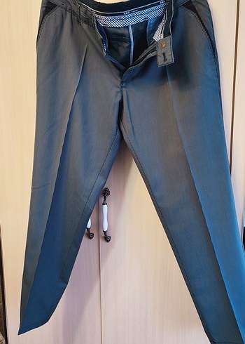 Erkek Bej Regular Fit Fermuarlı Pantolon - Görsel 18