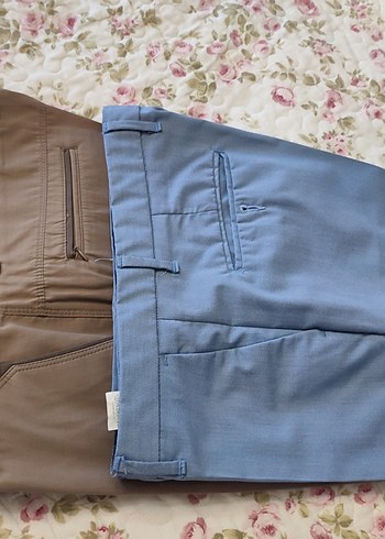 Erkek Bej Regular Fit Fermuarlı Pantolon - Görsel 2