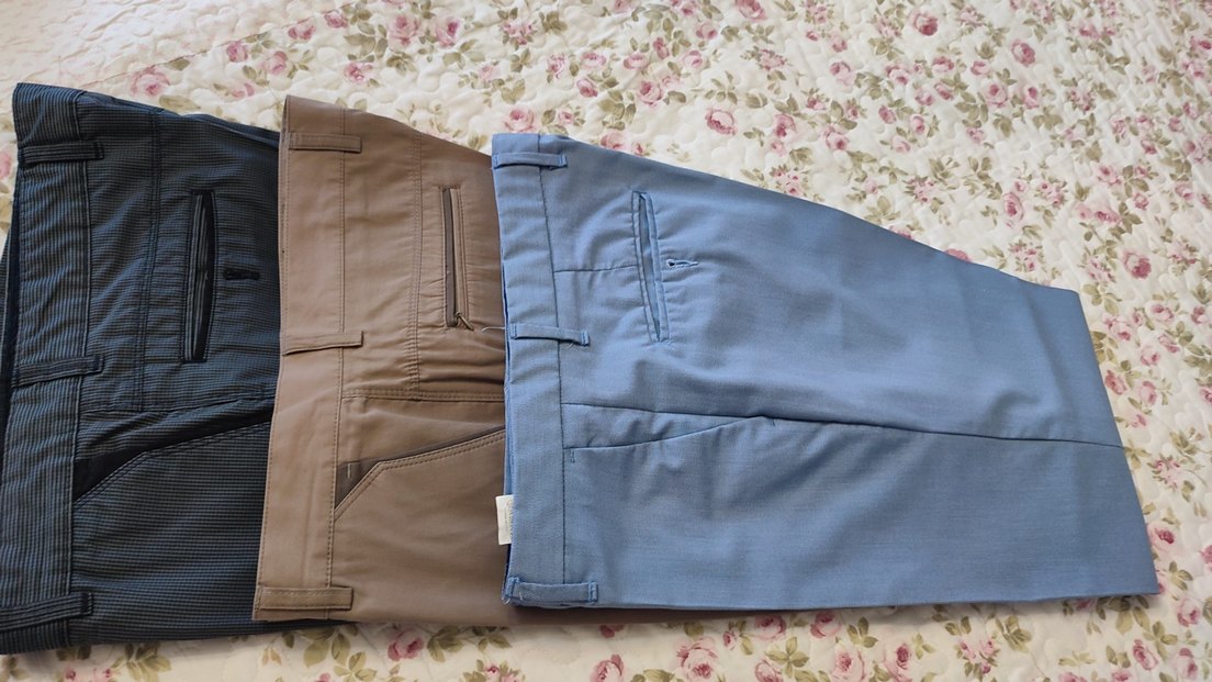 Erkek Bej Regular Fit Fermuarlı Pantolon - Görsel 2