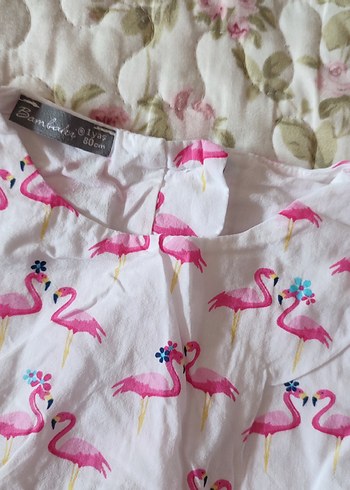 Nakışlı Pembe Desenli Elbise - Görsel 5