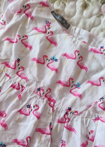 Nakışlı Pembe Desenli Elbise - Görsel 6