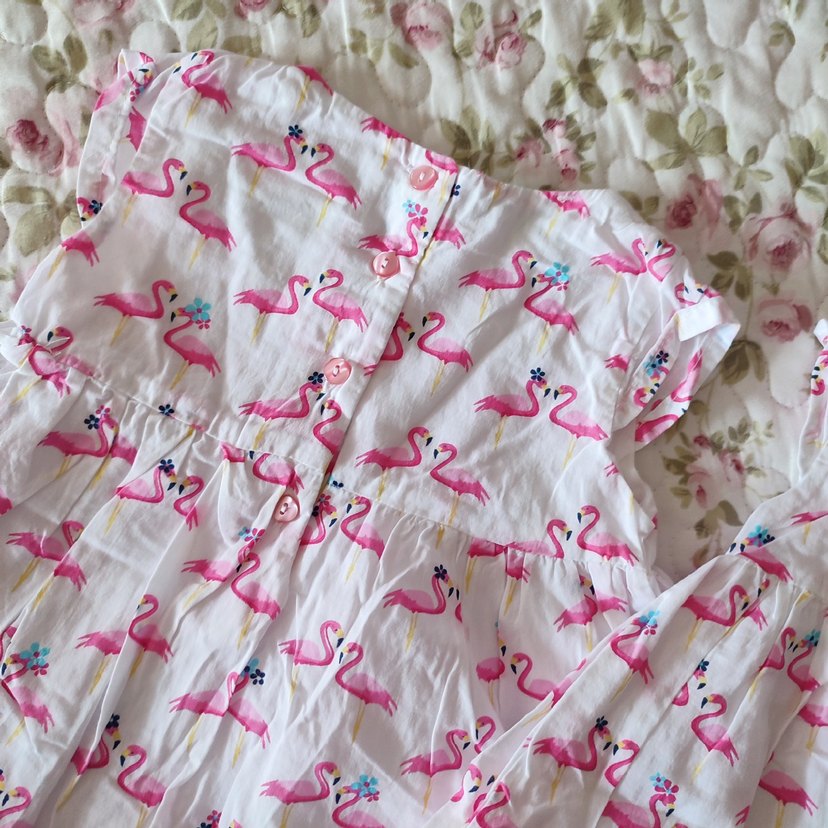 Nakışlı Pembe Desenli Elbise - Görsel 2