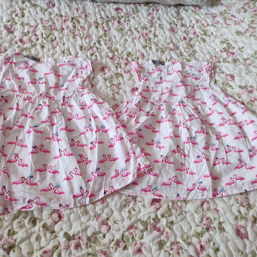 Nakışlı Pembe Desenli Elbise - Görsel 3