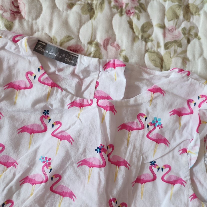 Nakışlı Pembe Desenli Elbise - Görsel 5