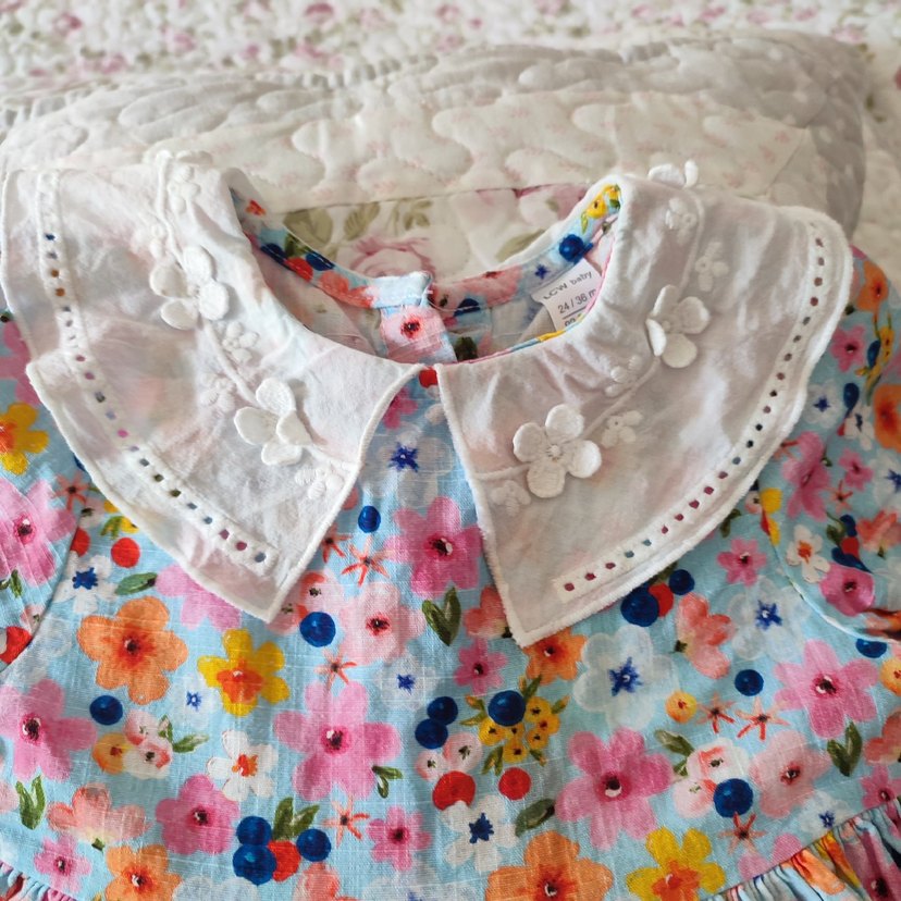 Çiçek Desenli Bohem Kız Çocuk Elbisesi - Görsel 4