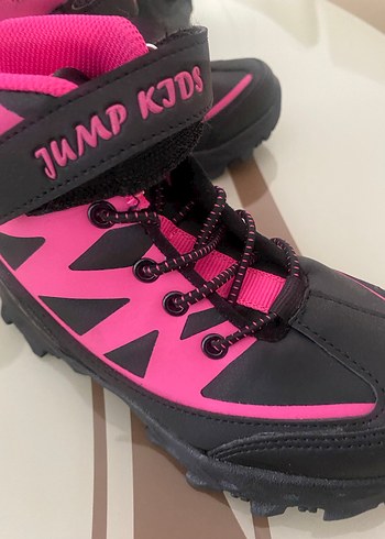 Pembe Rock Punk Kız Botları Tokalı - Görsel 3