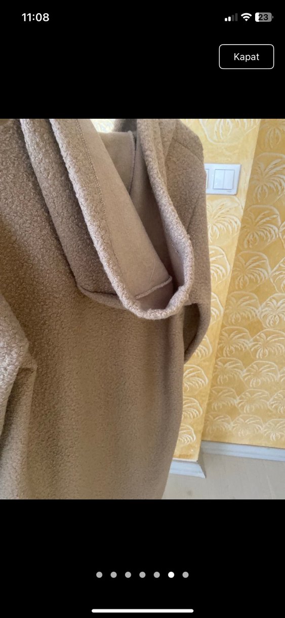 Bej Fermuarlı Uzun Kadın Kaban - Görsel 2