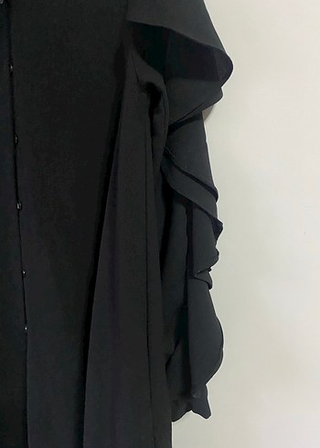 Düğmeli Siyah gömlek - Görsel 5