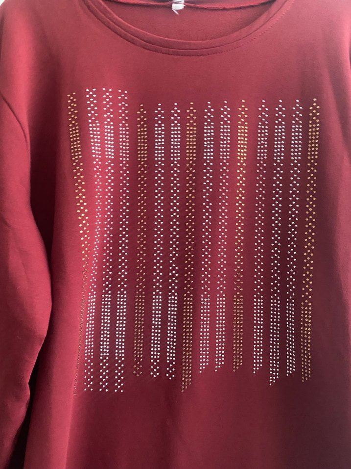 Bordo Uzun Kollu Kadın Tunik - Görsel 2