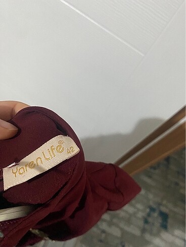 42 Beden bordo Renk Elbise