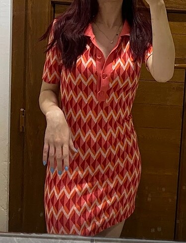 Zara Renkli elbise