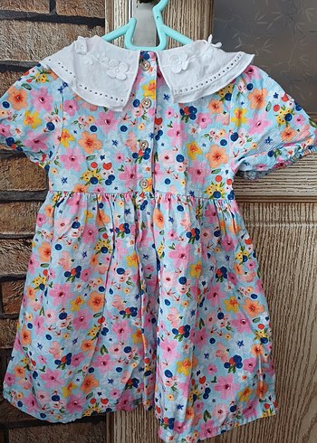 LC Waikiki Lc Waikiki Çok Renkli Çiçekli Kız Elbisesi