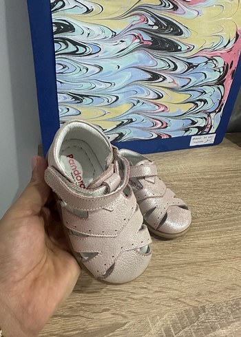 Kız Çocuk Pembe Cırtlı Sandalet - Görsel 3