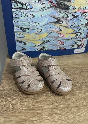 Kız Çocuk Pembe Cırtlı Sandalet - Görsel 2
