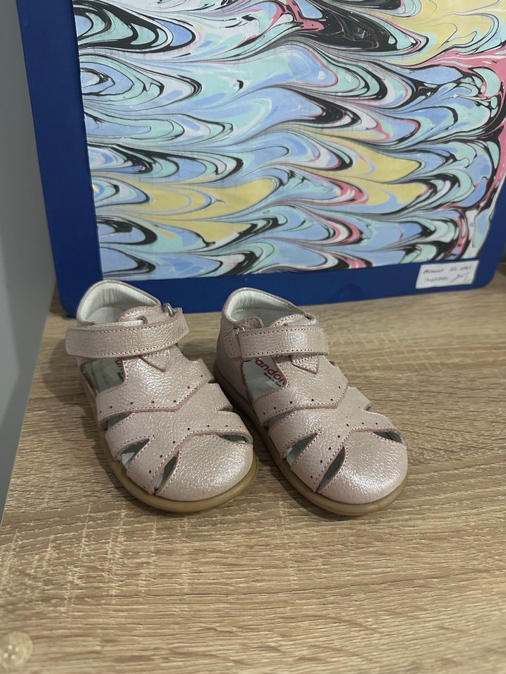 Kız Çocuk Pembe Cırtlı Sandalet - Görsel 2