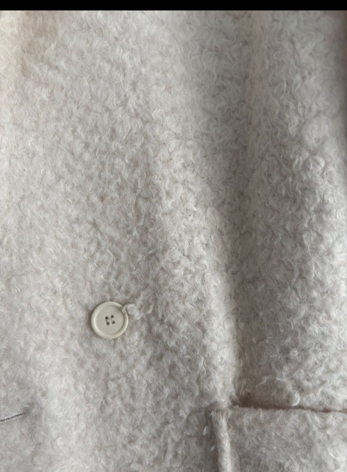 Beyaz Midi Kadın Koton Kaban - Görsel 4