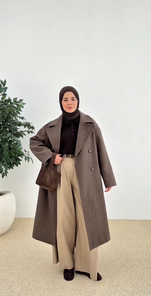 Uzun Kesim Kadın Kaban - Görsel 2