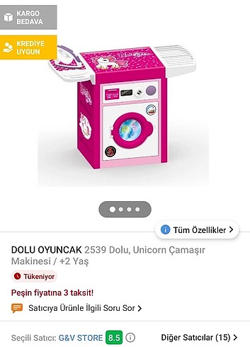  Beden Renk Oyuncak sesli çamaşır makinesi