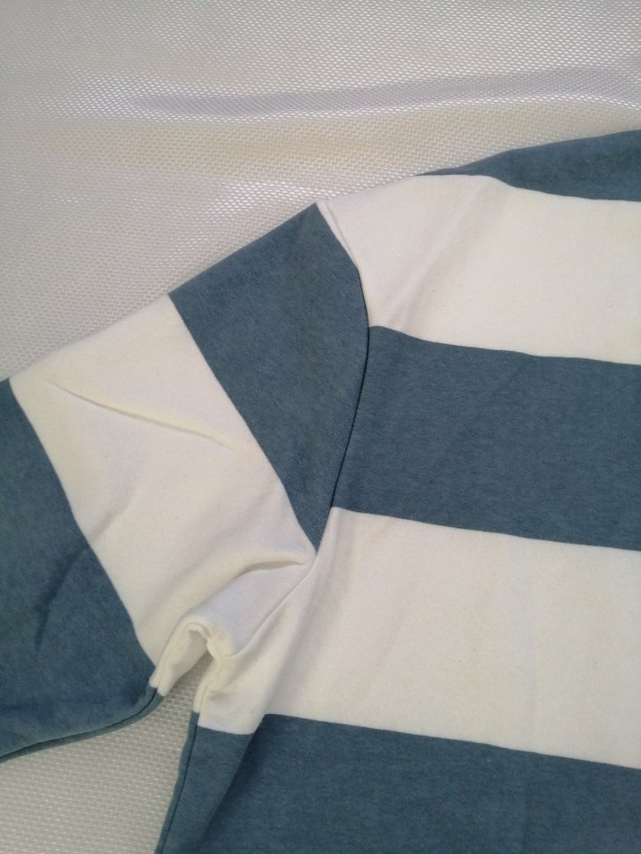 Erkek Mavi Beyaz Yarım Fermuarlı Sweatshirt - Görsel 5