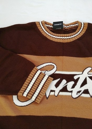 Dreams Kahve oversize Erkek Triko Kazak Aksesuarix - Görsel 3