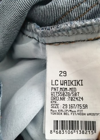 LCW mom jeans pantolon - Görsel 7