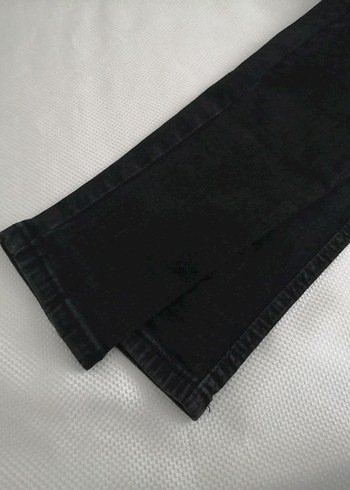 Siyah Dar paça Kadın likralı Denim Pantolon - Görsel 9