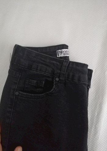 Siyah Dar paça Kadın likralı Denim Pantolon - Görsel 3