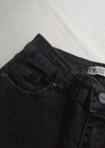 Siyah Dar paça Kadın likralı Denim Pantolon - Görsel 8