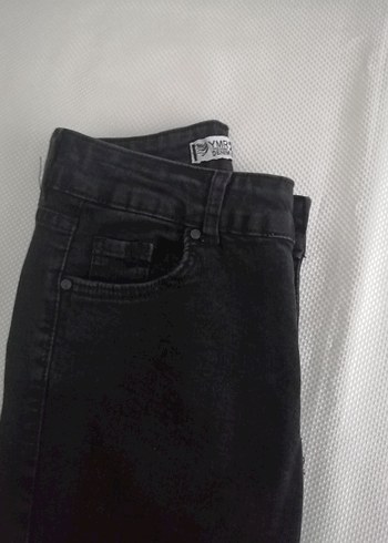 Siyah Dar paça Kadın likralı Denim Pantolon - Görsel 4