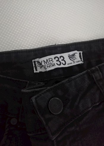 Siyah Dar paça Kadın likralı Denim Pantolon - Görsel 6