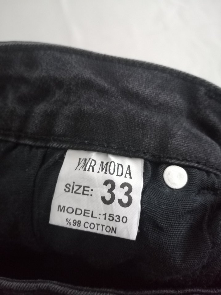 Siyah Dar paça  Kadın likralı Denim Pantolon - Görsel 5