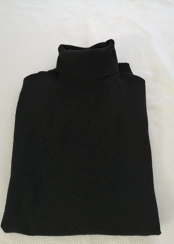 Siyah Erkek Boğazlı Triko Kazak - Görsel 2