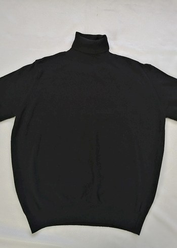 Siyah Erkek Boğazlı Triko Kazak - Görsel 4