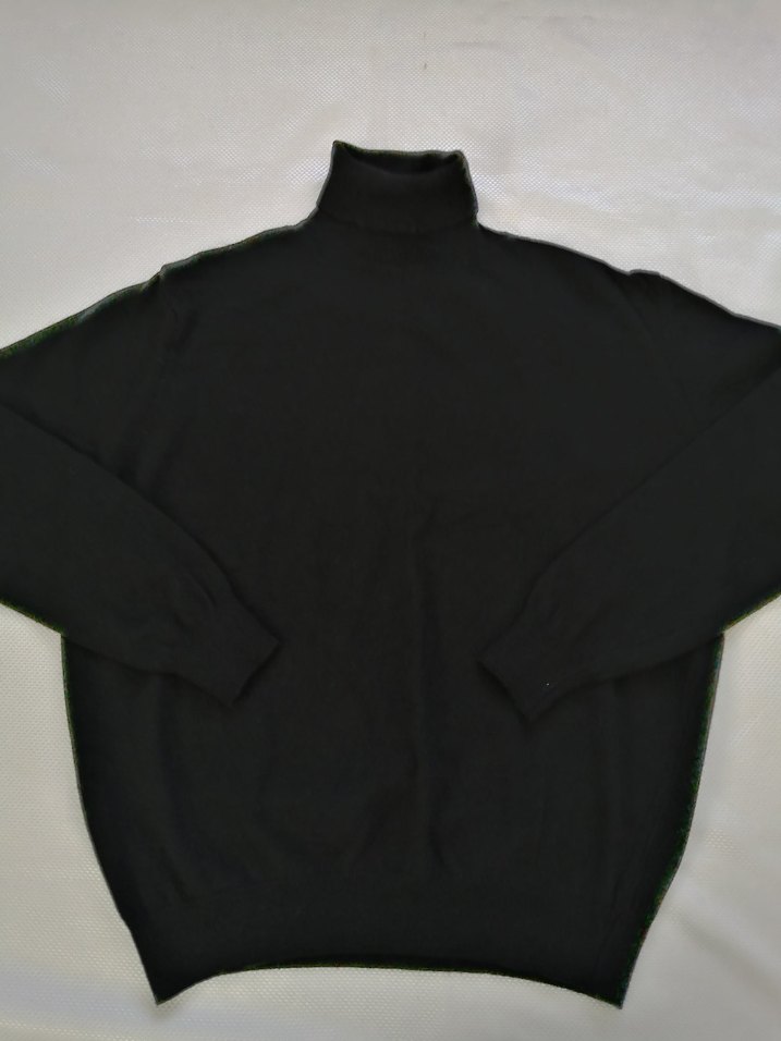 Siyah Erkek Boğazlı  Triko Kazak - Görsel 5