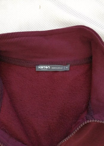 Bordo Yarım Fermuarlı Erkek sweatshirt - Görsel 3