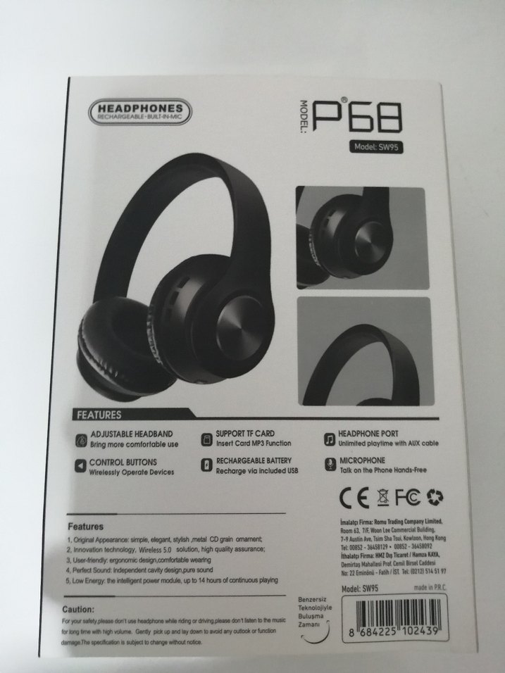 Siyah Surround Bass Kulaklık IP68 - Görsel 2