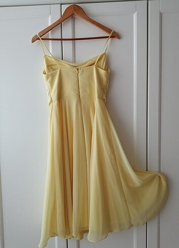 İp askılı degaje yaka şifon abiye elbise - Görsel 5