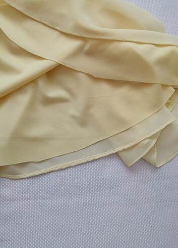 İp askılı degaje yaka şifon abiye elbise - Görsel 6