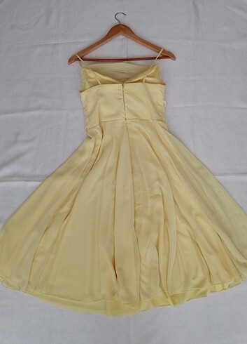 İp askılı degaje yaka şifon abiye elbise - Görsel 8