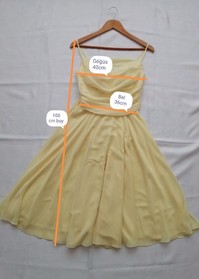 İp askılı degaje yaka şifon abiye elbise - Görsel 3