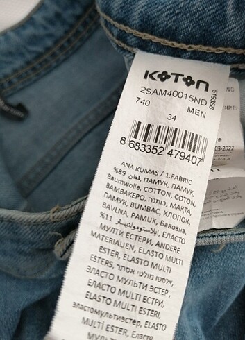 Erkek Koton jeans loosefit - Görsel 5