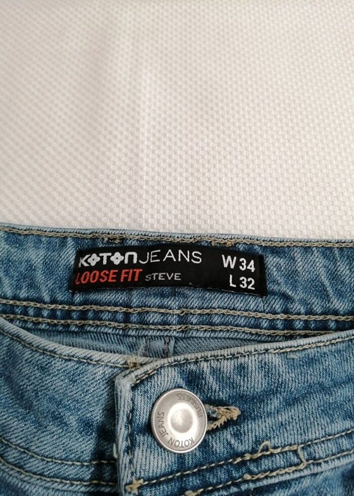 Erkek Koton jeans loosefit - Görsel 3