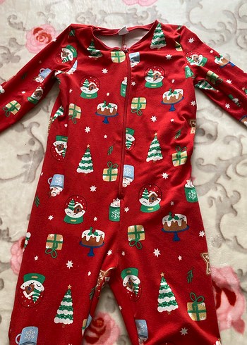 Kırmızı Baskılı Erkek Çocuk tulum - Görsel 4