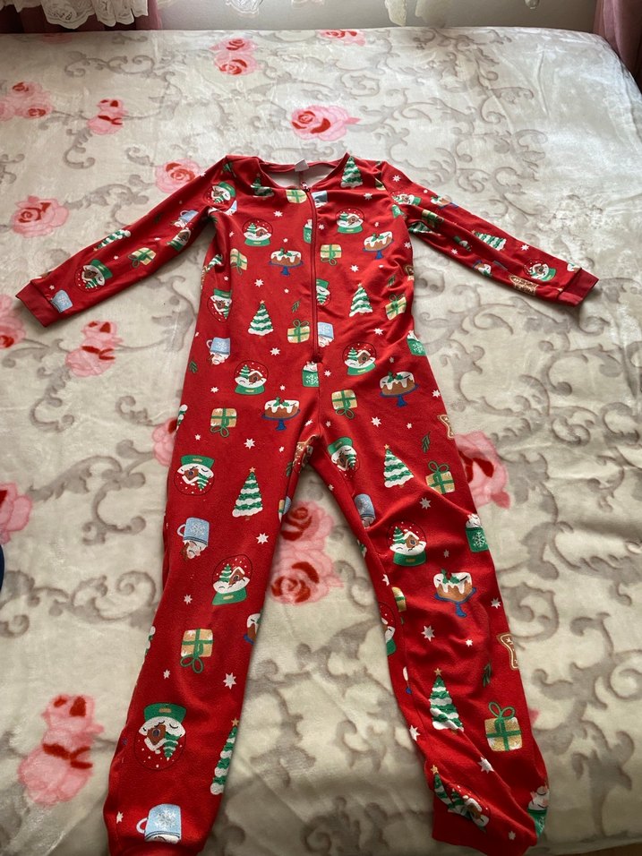 Kırmızı Baskılı Erkek Çocuk tulum - Görsel 3